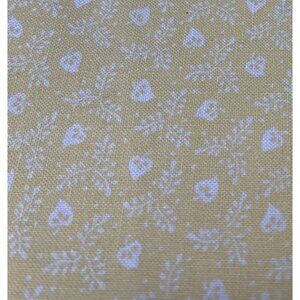 Yellow Fabric White Heart Pattern 1/2 yard x 43" Cotton Sewing Quilting Craft Ma